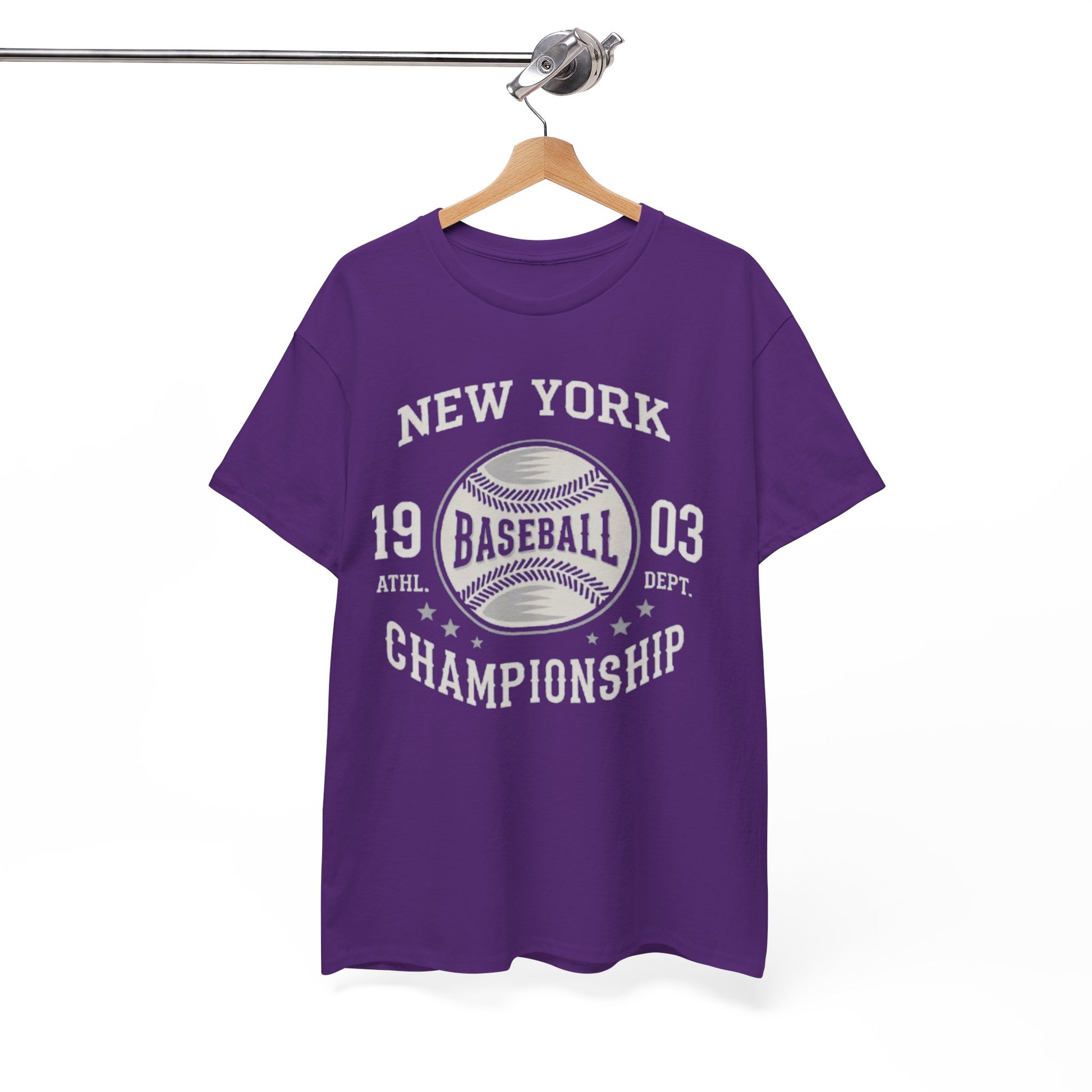 White Smoke Baseball Tee — New York Championship 1903 Vintage Sports Shirt