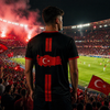 Summer New Turkey Football T-shirt  Breathable Quick-dry Soccer Jersey Turkish Flag Printed Men's Short-sleeved Tee Beachwear