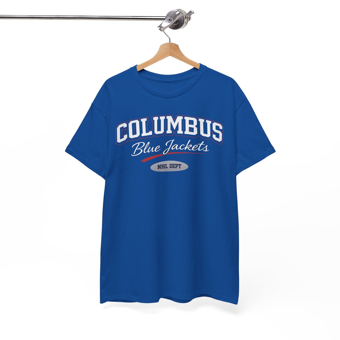 White Smoke Columbus Blue Jackets Vintage varsity-style lettering T-Shirt