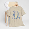 Gray Indianapolis Colts Horseshoe Graphic Tee — Vintage-Style Football Fan Shirt