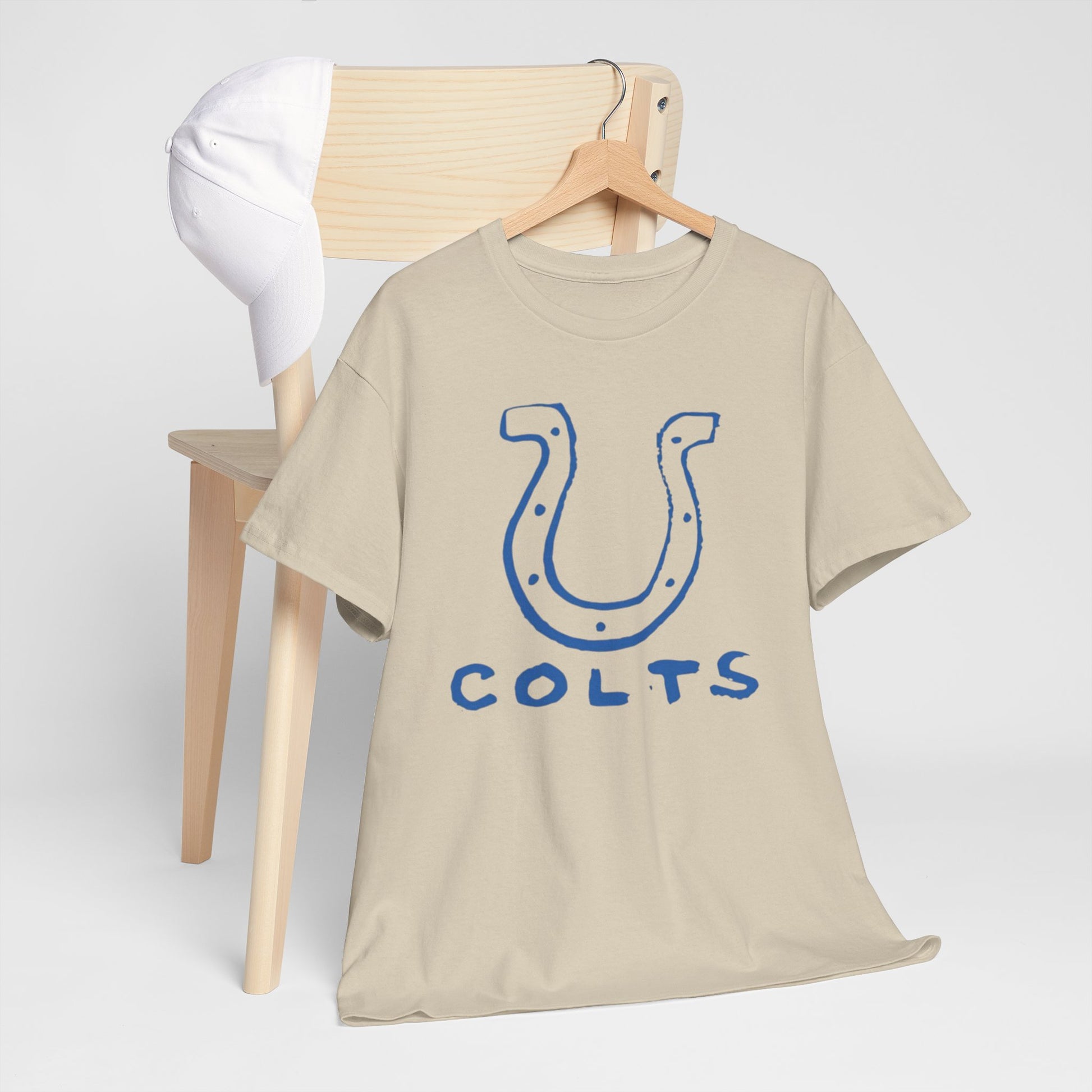 Gray Indianapolis Colts Horseshoe Graphic Tee — Vintage-Style Football Fan Shirt