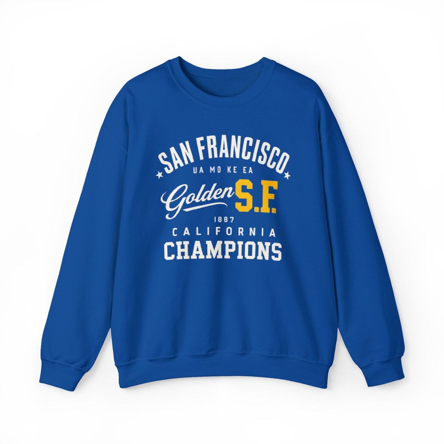 White Smoke San Francisco Golden SF Crewneck Sweatshirt – California City Champions Streetwear