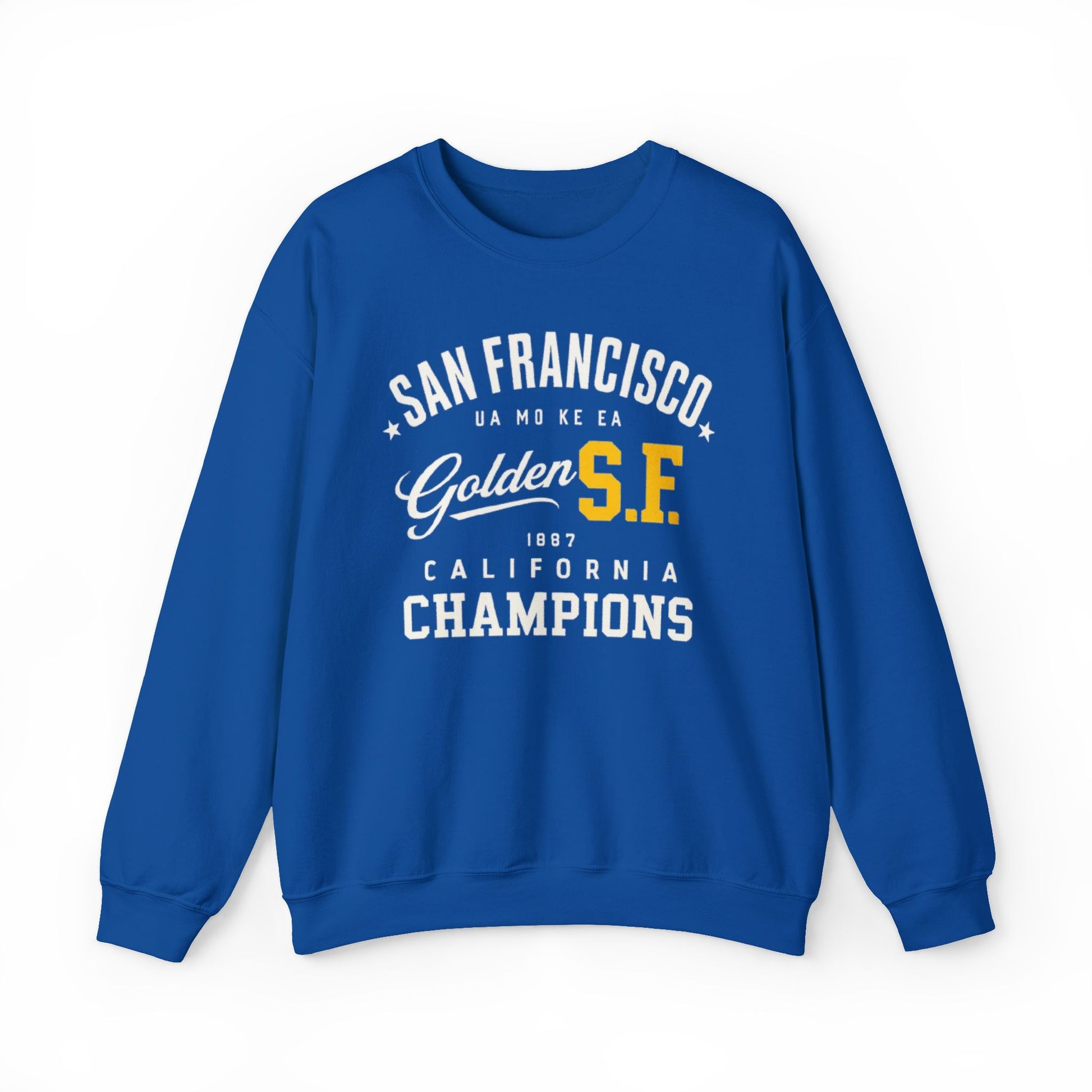 White Smoke San Francisco Golden SF Crewneck Sweatshirt – California City Champions Streetwear
