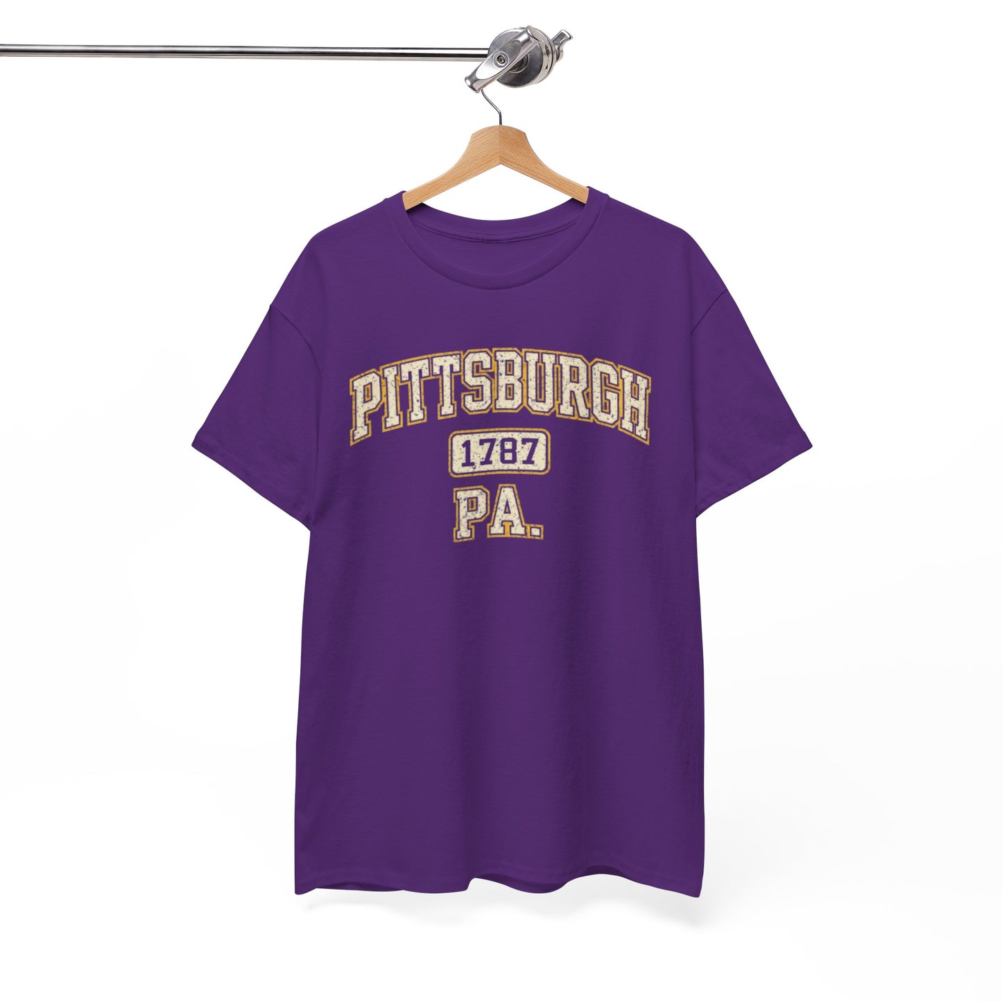 Pittsburgh 1787 PA T‑Shirt Vintage college-style lettering – football shirt, lightweight game day shirt, image 1.0