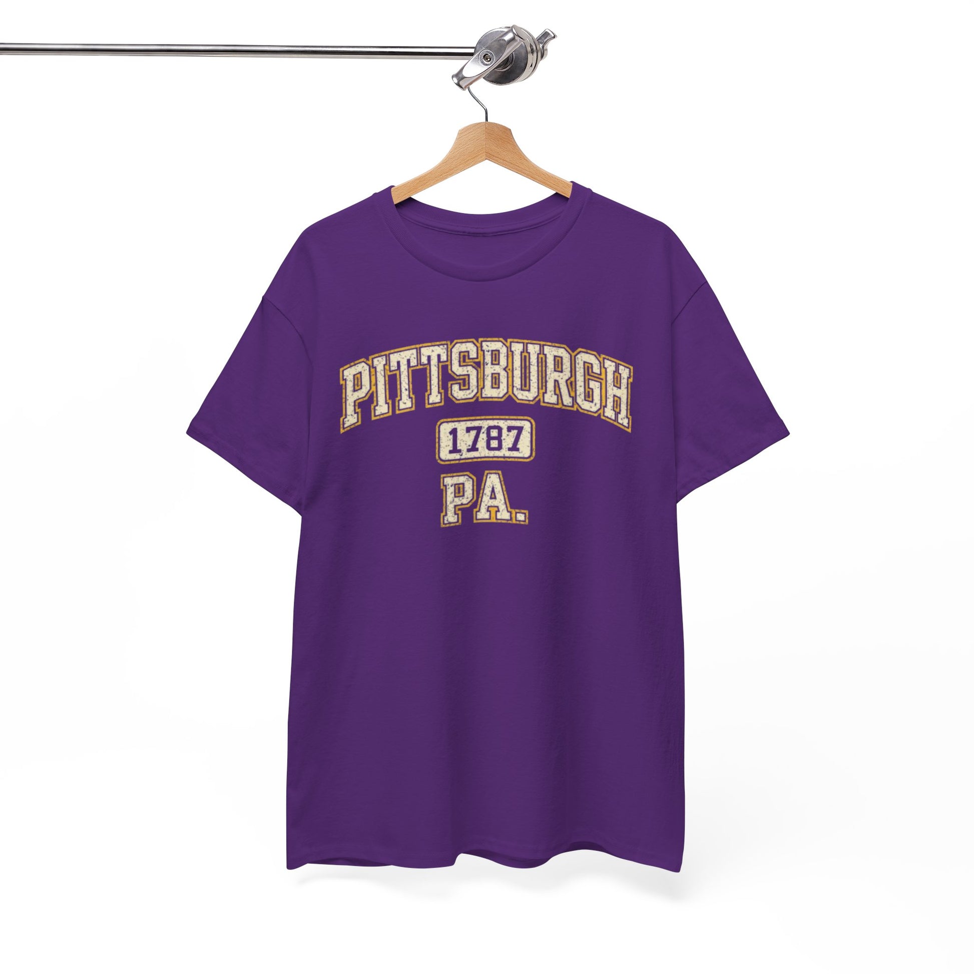 Pittsburgh 1787 PA T‑Shirt Vintage college-style lettering – football shirt, lightweight game day shirt, image 1.0