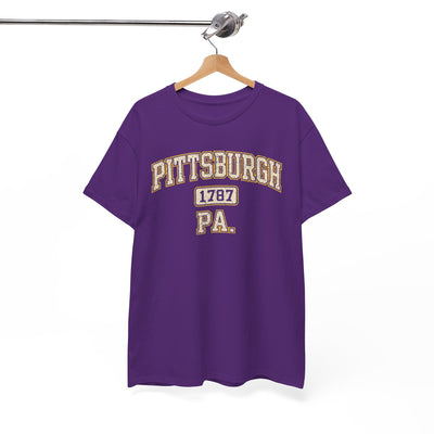 Pittsburgh 1787 PA T‑Shirt Vintage college-style lettering – football shirt, lightweight game day shirt, image 1.0