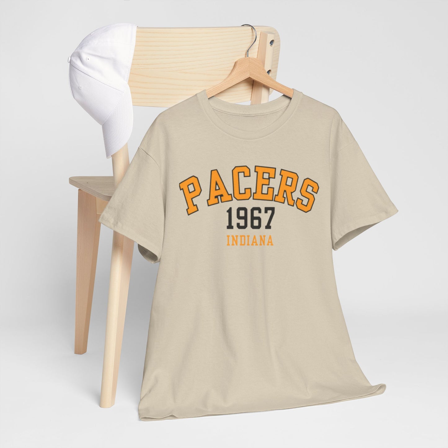 Gray Pacers 1967 Indiana T-Shirt — Vintage Basketball Tee