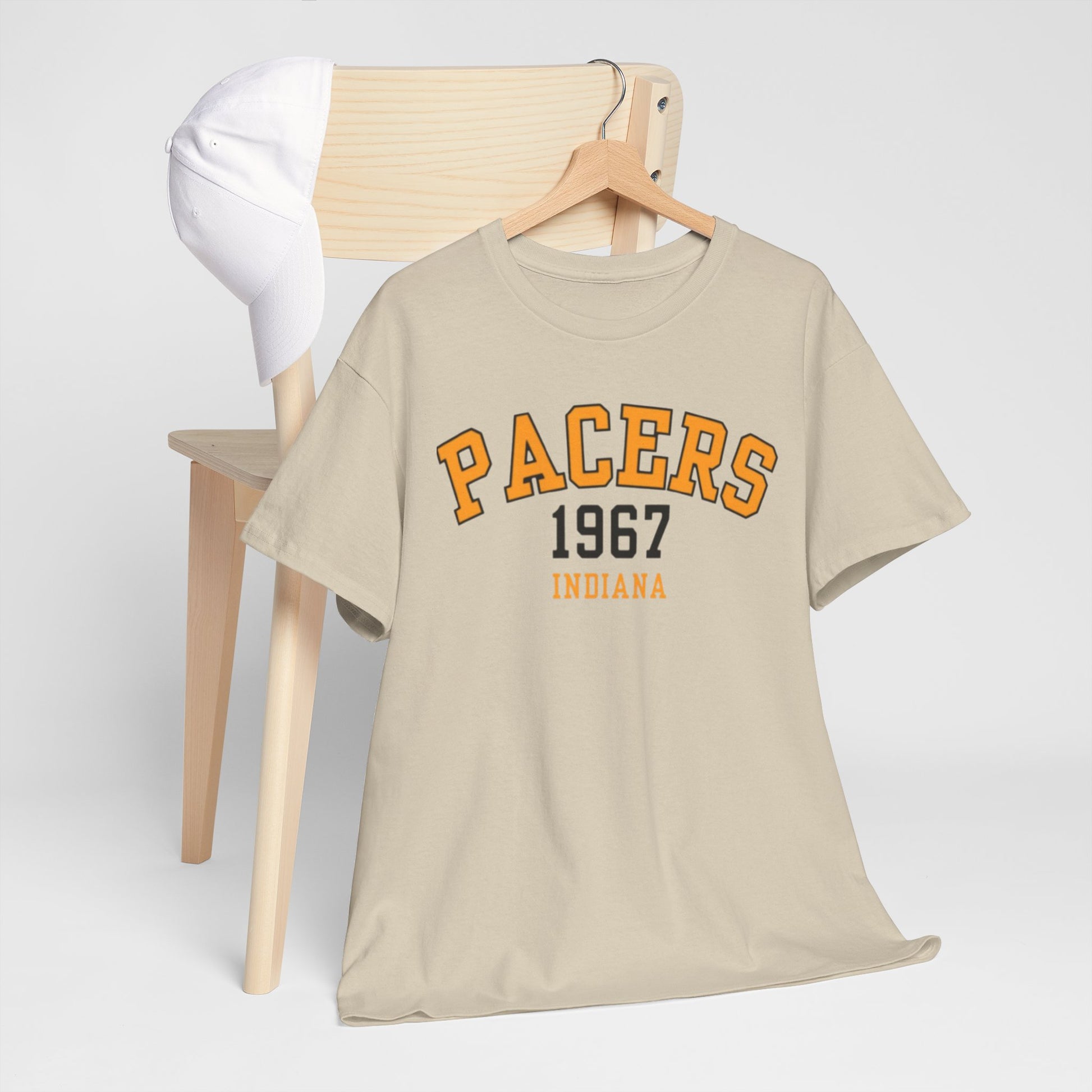 Gray Pacers 1967 Indiana T-Shirt — Vintage Basketball Tee
