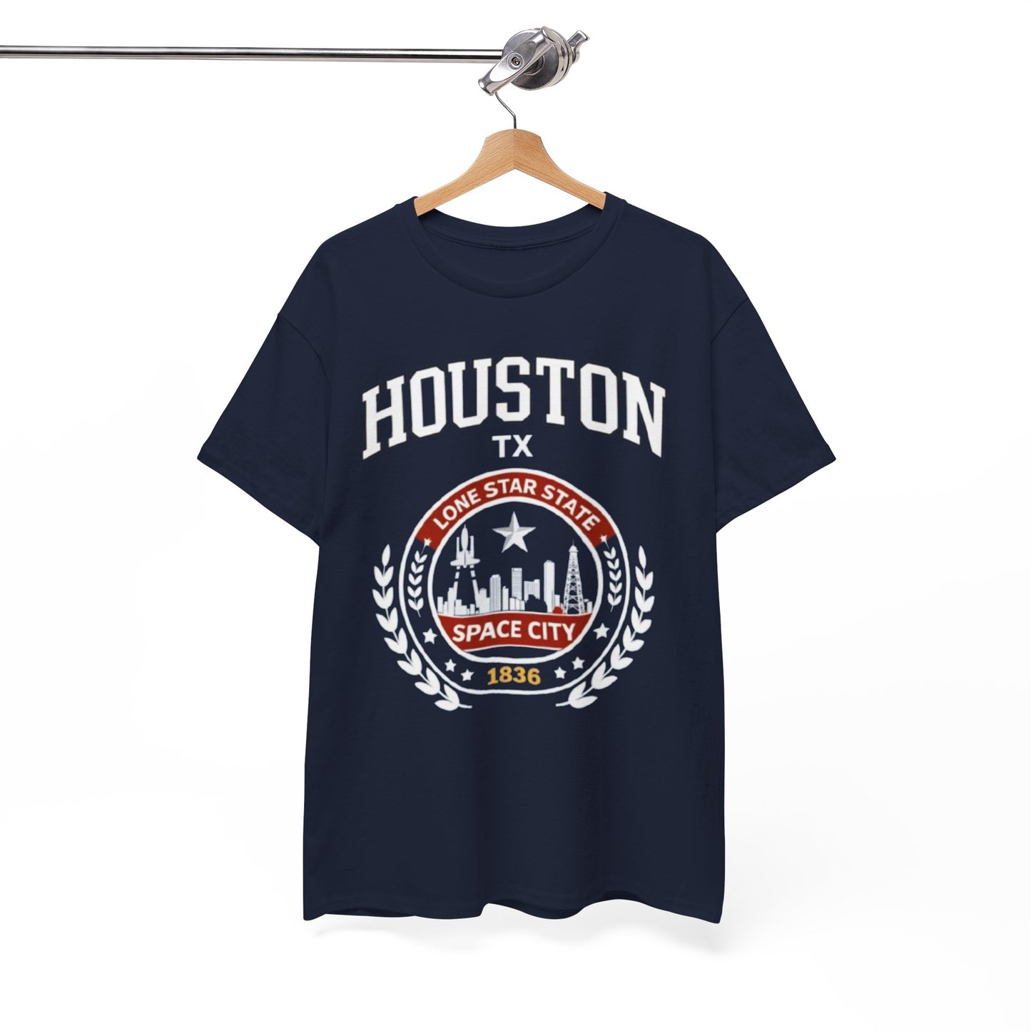Houston TX Space City Crest T-Shirt — Houston Skyline Graphic Tee