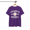 White Smoke Los Angeles Baseball T Shirt 1883 California Vintage Varsity Baseball Tee