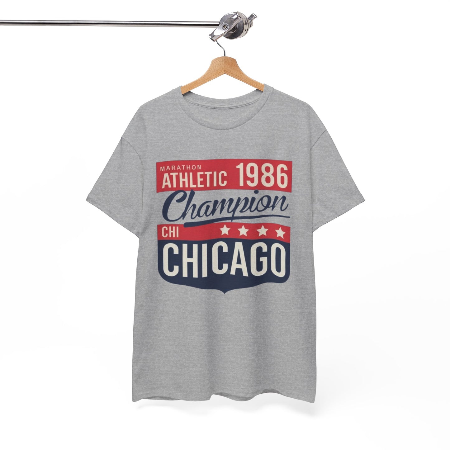 Chicago Marathon Champion 1986 T-Shirt – Vintage Athletic Streetwear Tee
