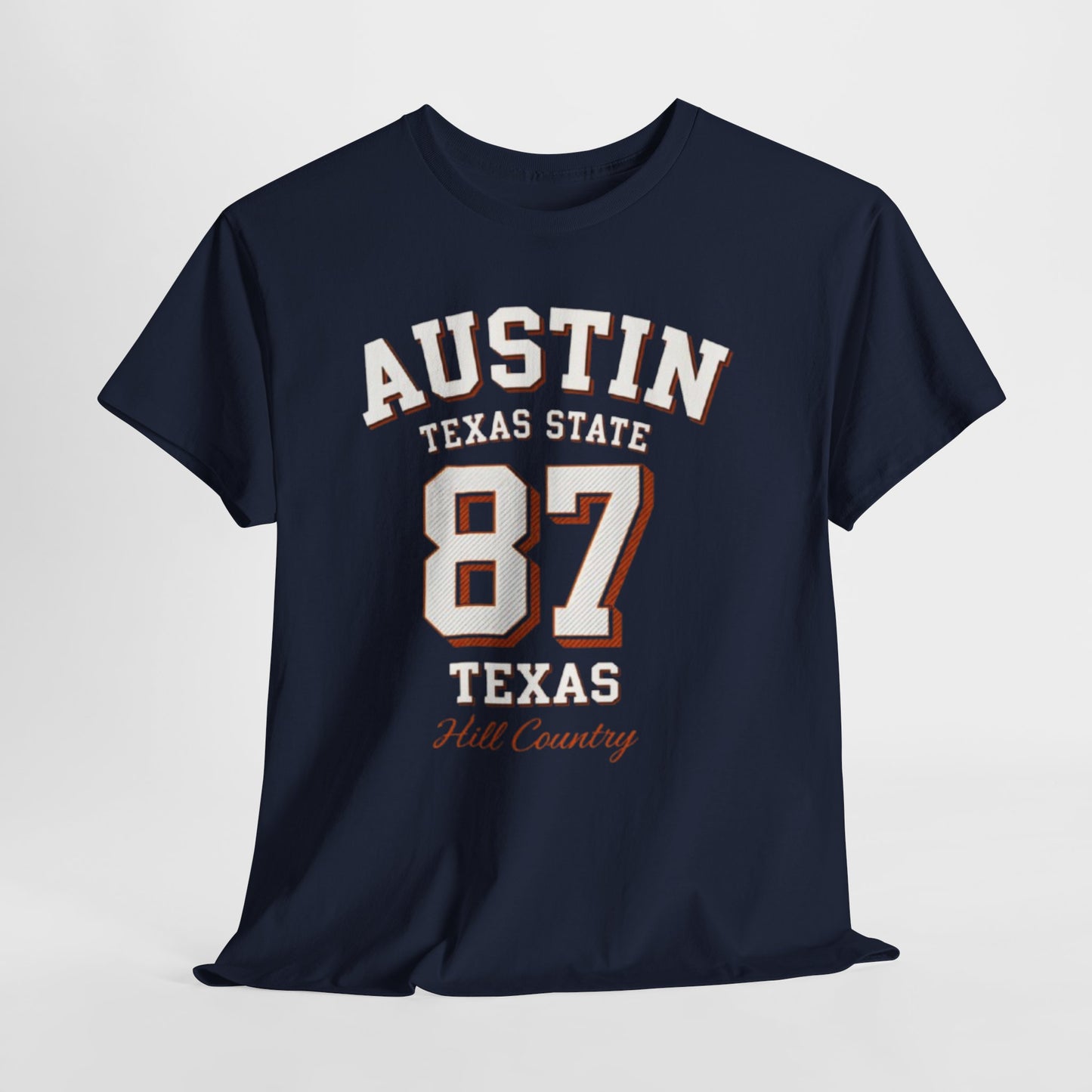 Lavender Austin Texas State 87 Graphic T-Shirt – Vintage Varsity City Streetwear Tee