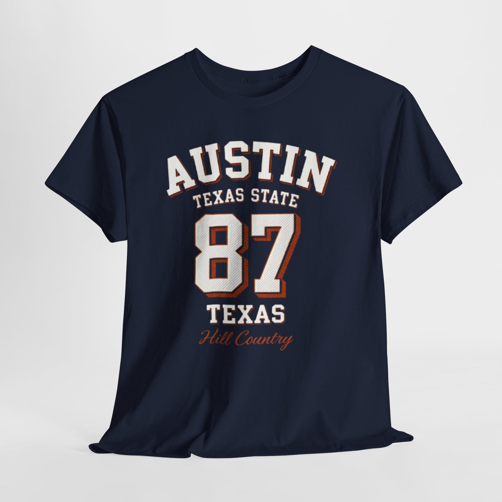 Lavender Austin Texas State 87 Graphic T-Shirt – Vintage Varsity City Streetwear Tee