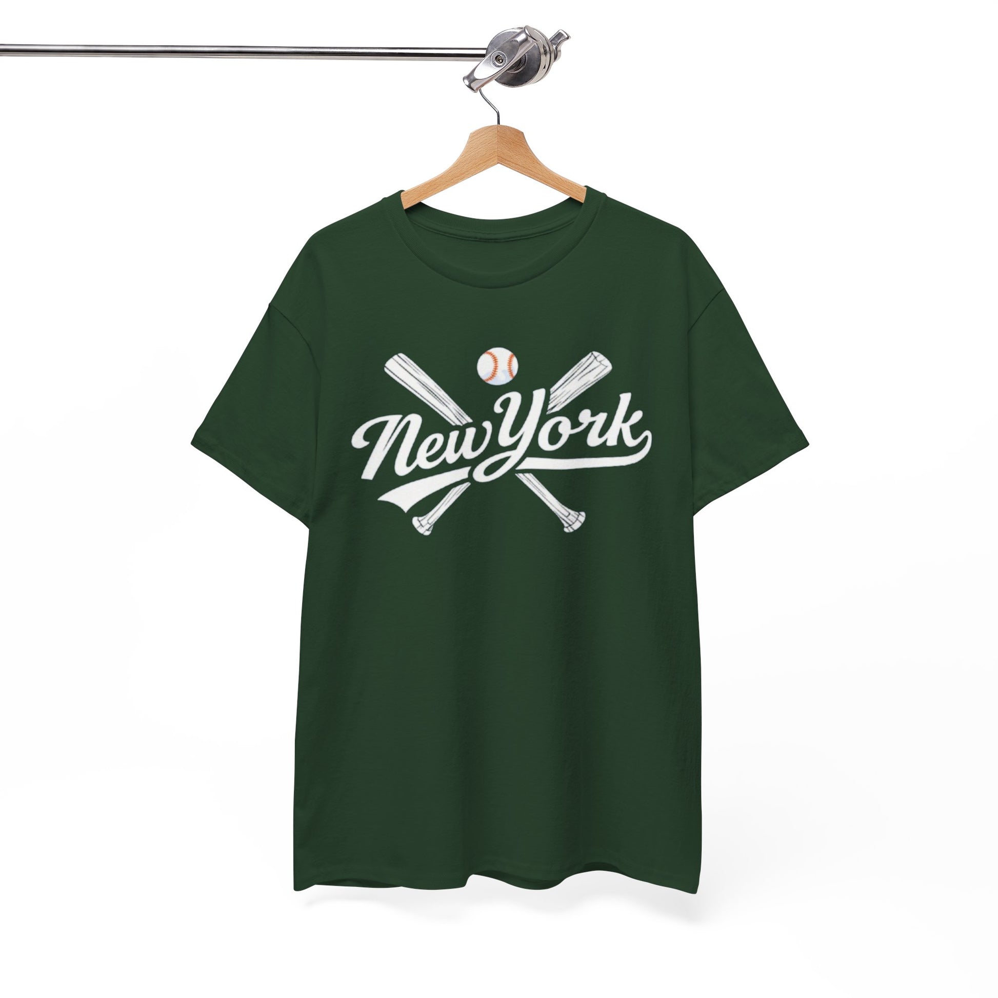 White Smoke New York Baseball T-Shirt — Crossed Bats tee