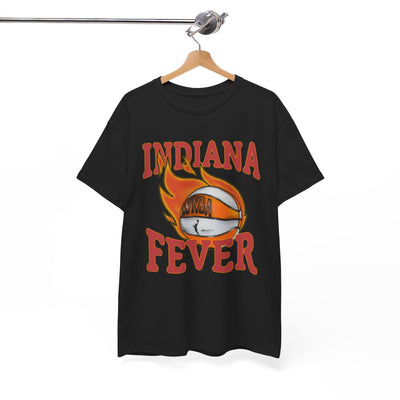 Indiana Fever Basketball Tee — Retro Flaming Ball Design – game day outfit, game day outfit, image 1.0