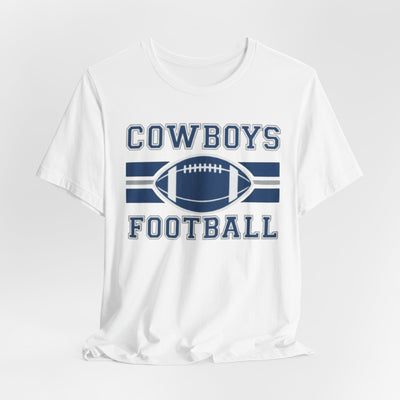 Lavender Cowboys Football T‑Shirt – Retro Striped Football Tee