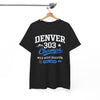 White Smoke Denver 303 Champs T‑Shirt — Mile High Division Graphic Tee