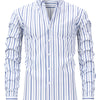 Light Gray Men's New Thin Digital Print Striped Long Sleeve Shirt, Wrinkle-, No Ironing, Versatile Fashion Date Shirt