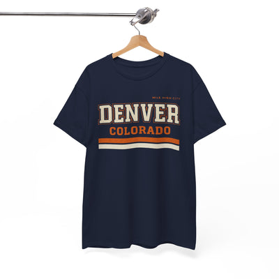 White Smoke Denver Colorado Retro Tee — Vintage Collegiate City Shirt
