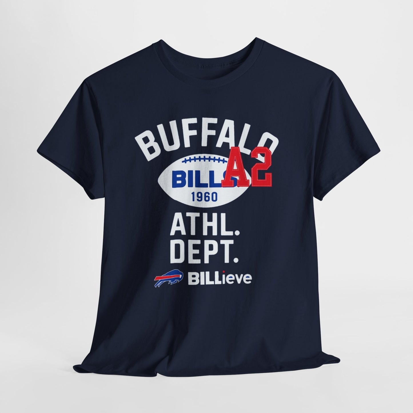 Buffalo Athletic Dept. Tee — 'BILLieve' Football Fan T‑Shirt