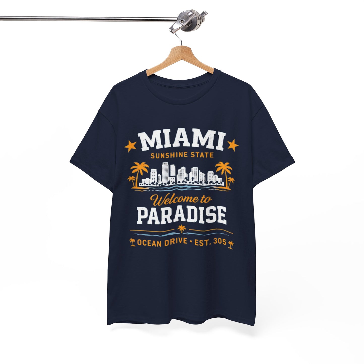 Miami Sunshine State Graphic T-Shirt – Welcome to Paradise Ocean Drive Est. 305 Tee