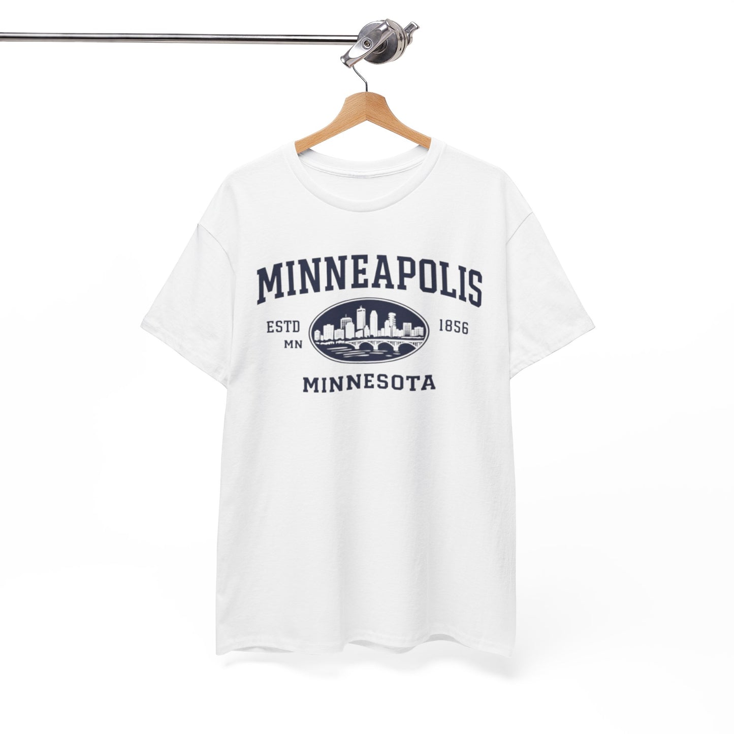 Minneapolis Minnesota Skyline Tee – Vintage City Graphic T-Shirt – lightweight game day shirt, nfl fan apparel, image 1.0