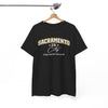 White Smoke Sacramento CA City Streetwear Tee — "Sacramento" Arch T-Shirt
