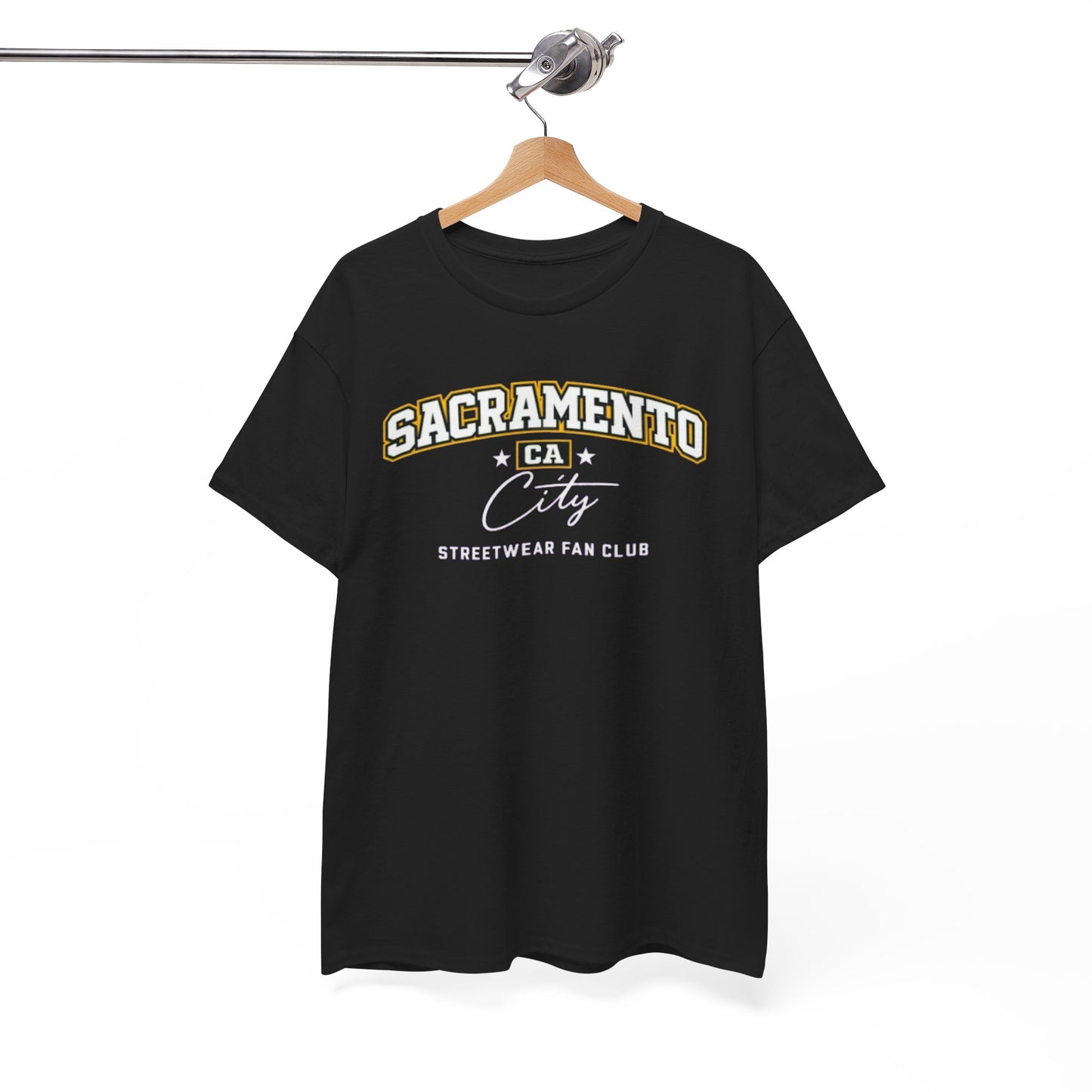 White Smoke Sacramento CA City Streetwear Tee — "Sacramento" Arch T-Shirt