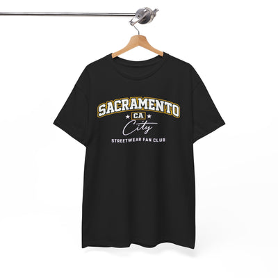 White Smoke Sacramento CA City Streetwear Tee — "Sacramento" Arch T-Shirt