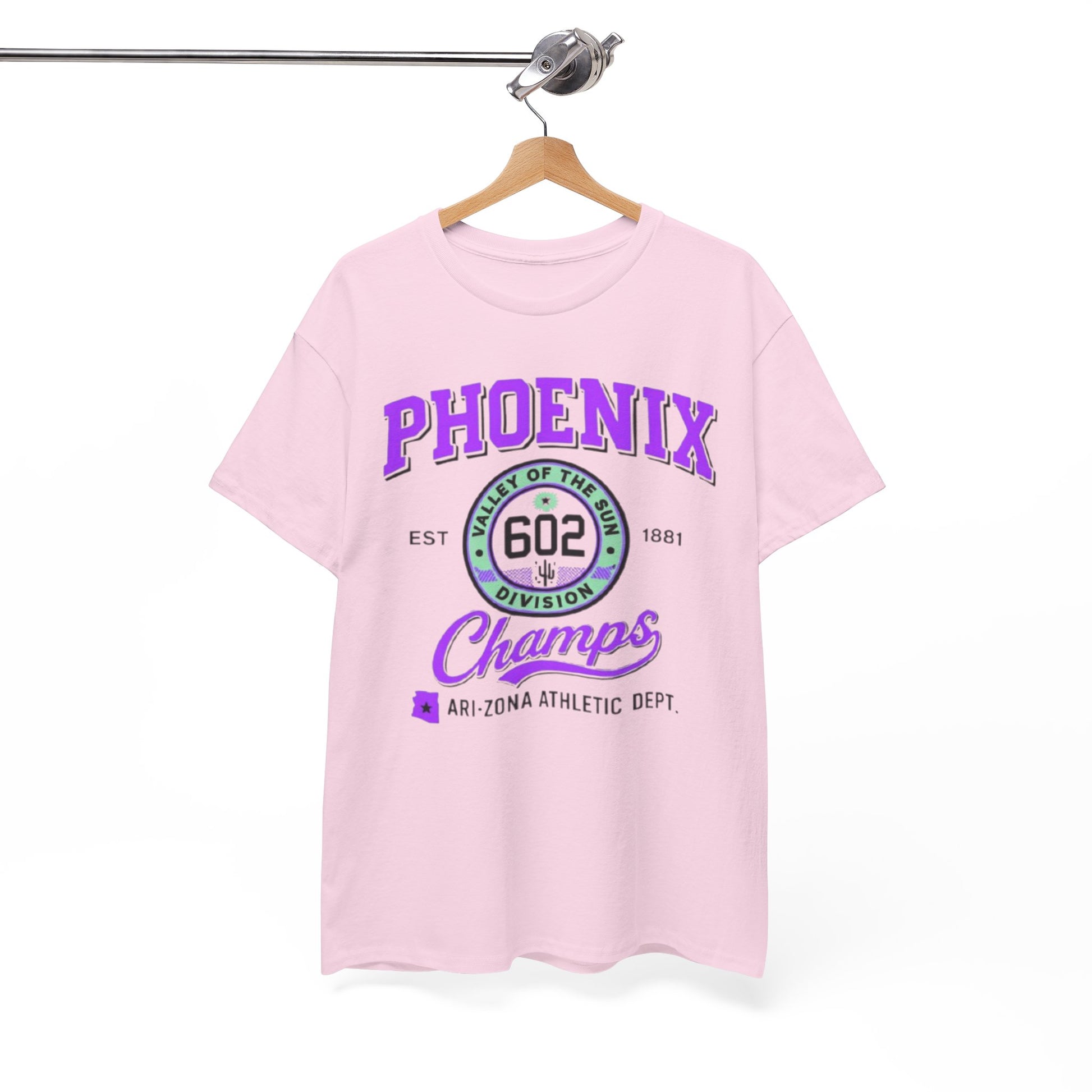 White Smoke Phoenix 602 Champs T-Shirt — Arizona Athletic Dept. Vintage Sport Tee