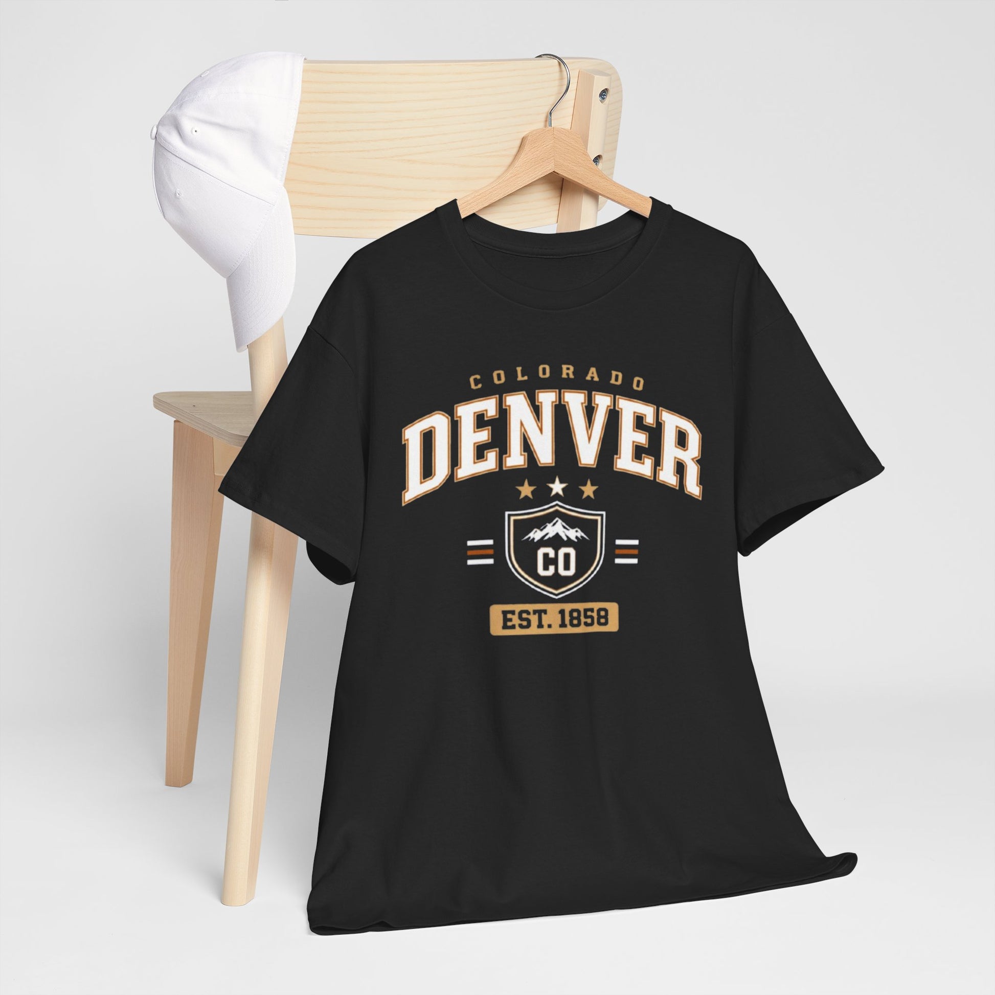 Dark Slate Gray Denver Colorado Vintage Tee — EST. 1858 City Sports T-Shirt