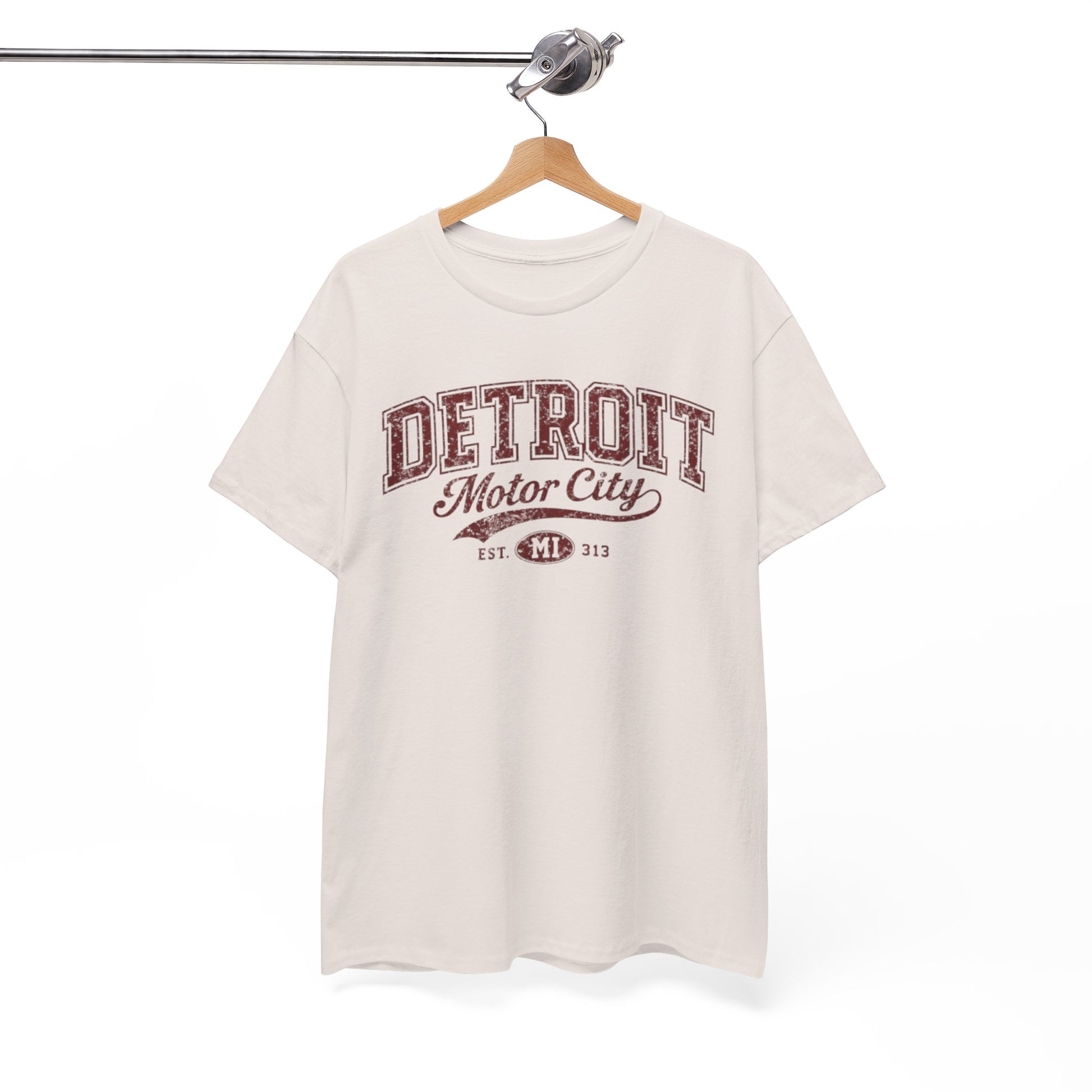 White Smoke Detroit Motor City T‑Shirt — Vintage Automotive Graphic Tee