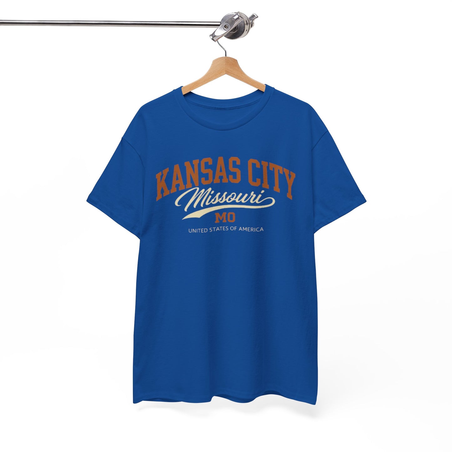White Smoke Kansas City Missouri Vintage Script Tee — KC MO City  T-Shirt