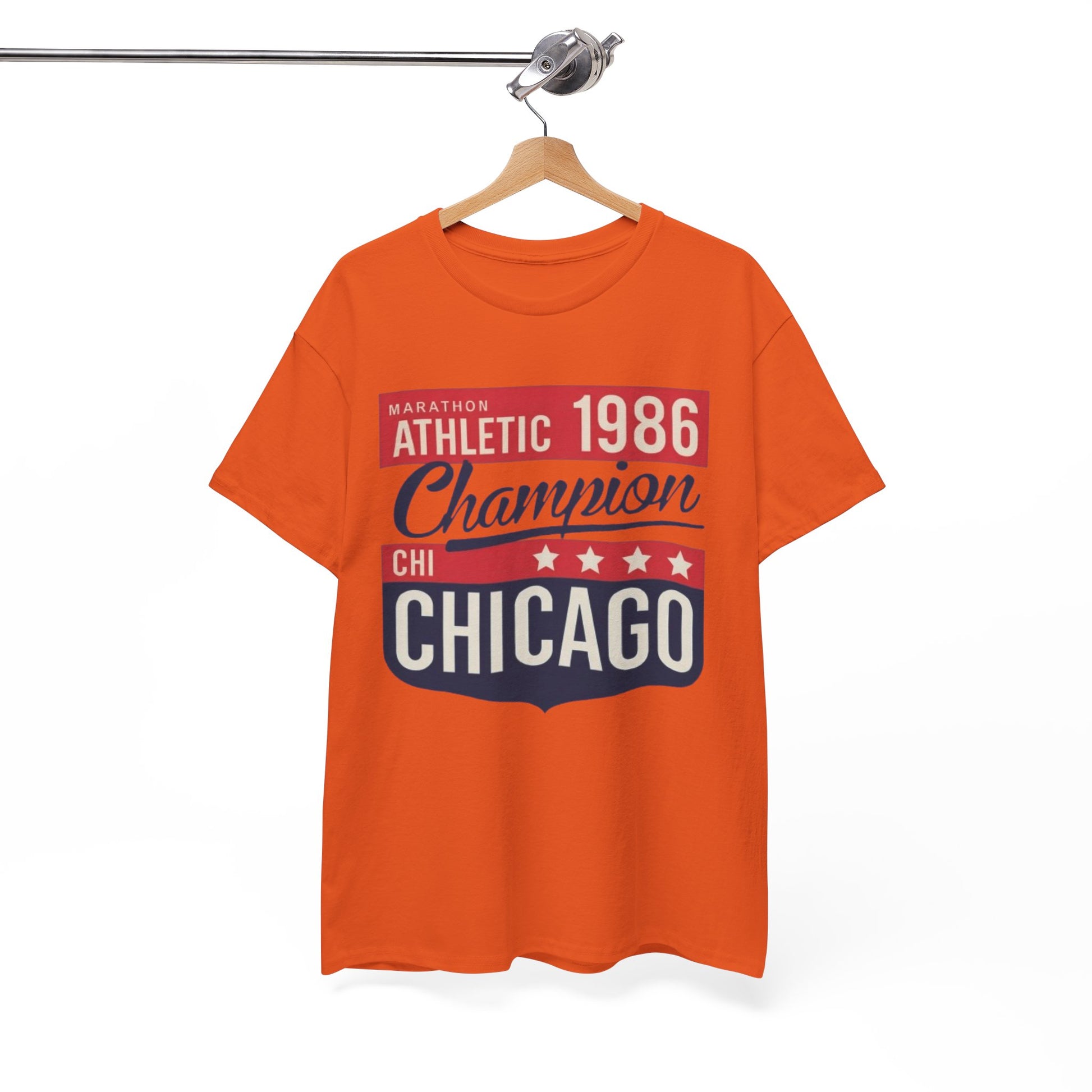 White Smoke Chicago Marathon Champion 1986 T-Shirt – Vintage Athletic Streetwear Tee