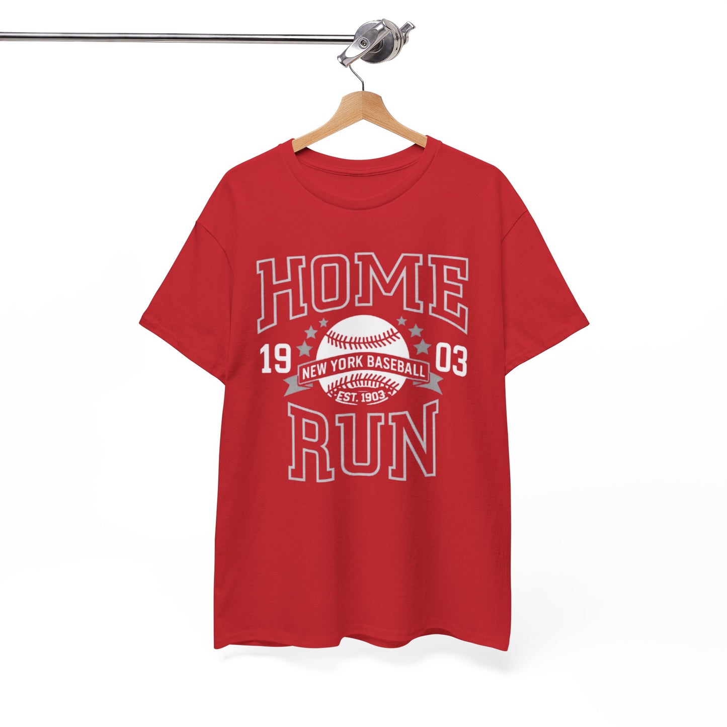 White Smoke Home Run Baseball Tee — Vintage New York Baseball Graphic T‑Shirt