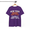 White Smoke New York City Skyline Tee — Yankees & Knicks Vintage Sports Shirt