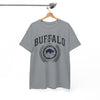White Smoke Buffalo Crest Tee – Vintage Buffalo Logo T-Shirt