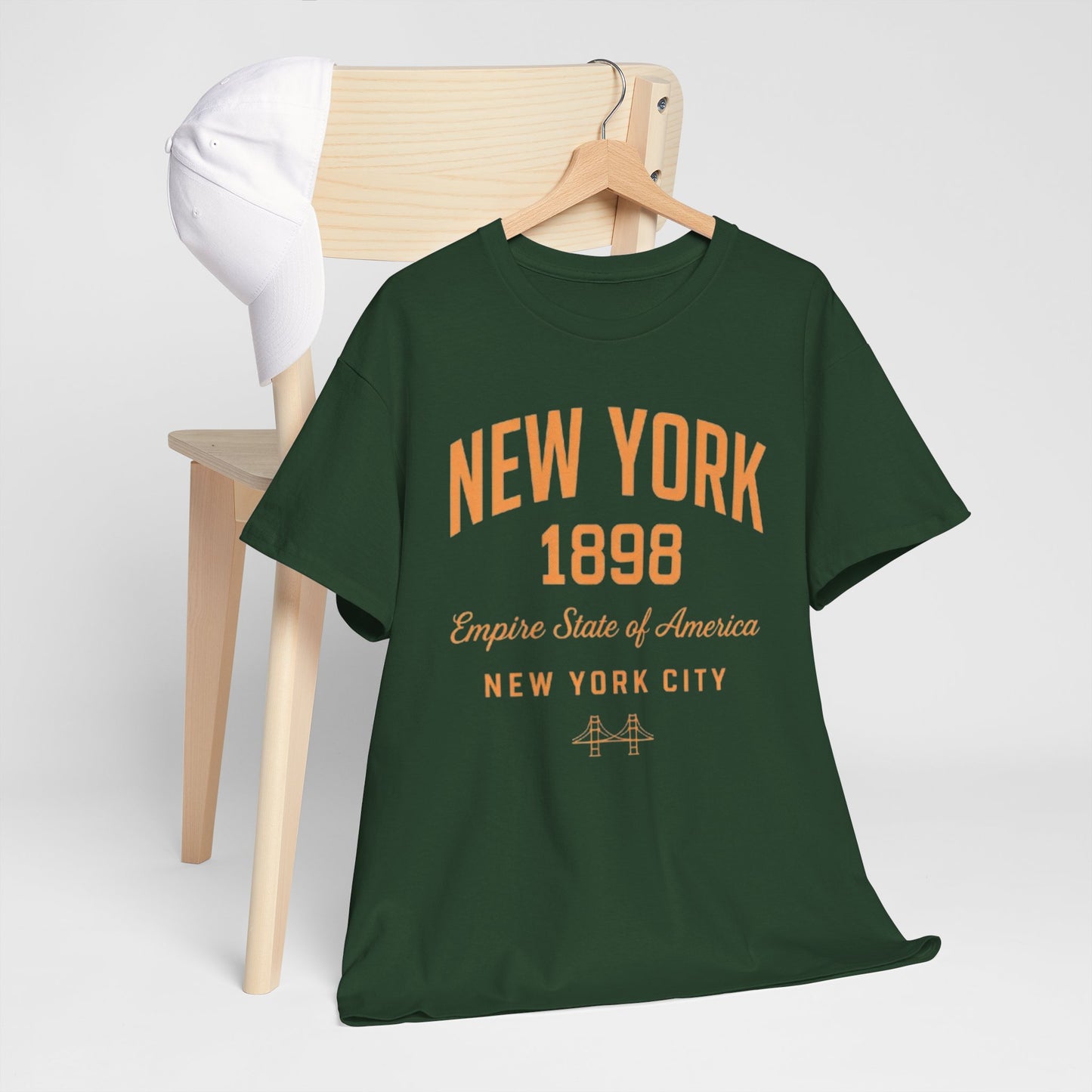 Lavender New York 1898 Vintage Tee — Empire State of America City T‑Shirt
