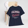 Dark Slate Gray Columbus Blue Jackets Hockey T‑Shirt – "Don't Mess With Ohio" Vintage Style