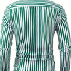 White Smoke Men's Casual Striped Long Sleeve Shirt -  and White Vertical Pattern, Button- Collar Design, Non-Stretch Fabric, Suitable for Casual Attire, All Seasons | Fitted Cut