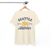 White Smoke Seattle 206 Athletics T-Shirt Pacific NW state shirt athletics tee