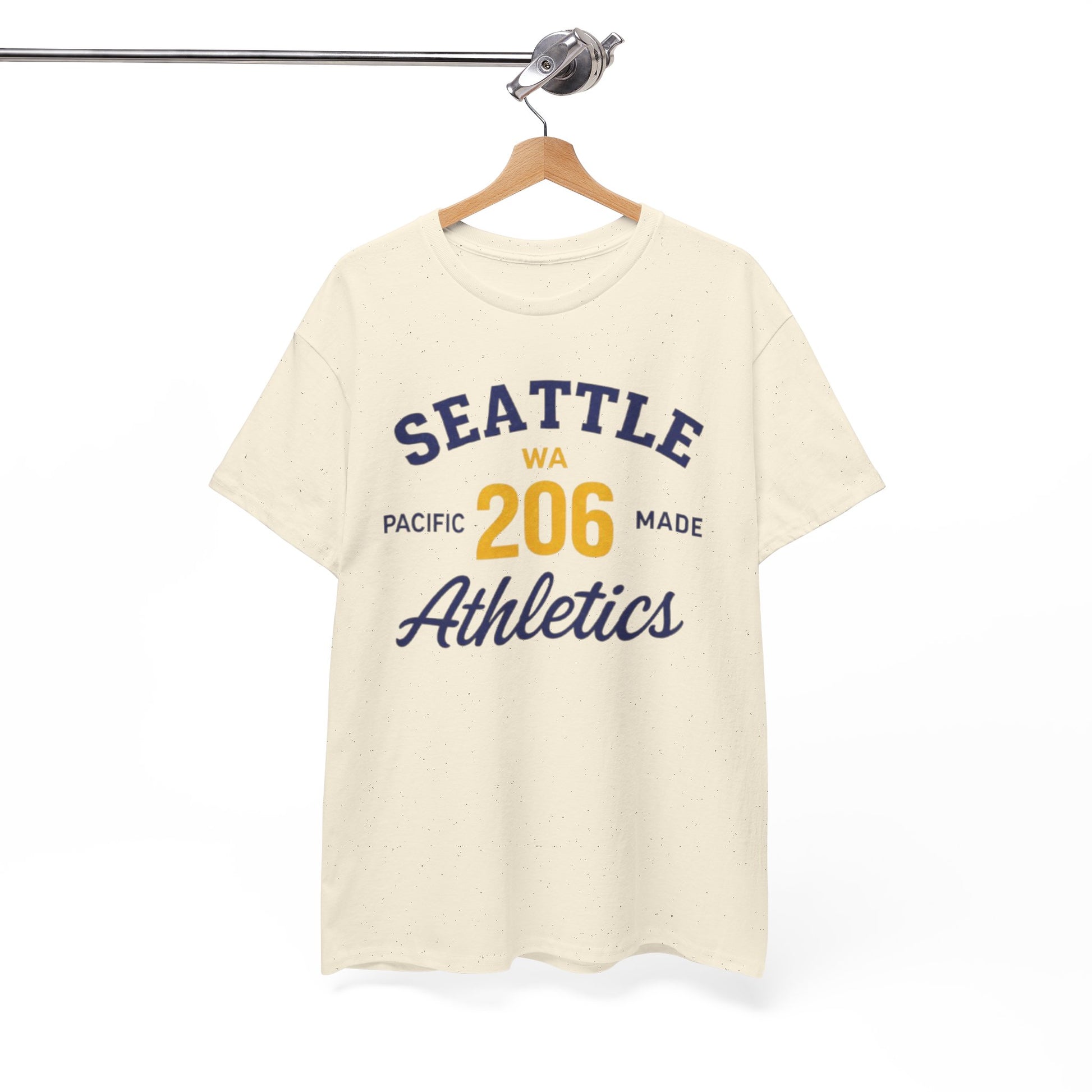 White Smoke Seattle 206 Athletics T-Shirt Pacific NW state shirt athletics tee
