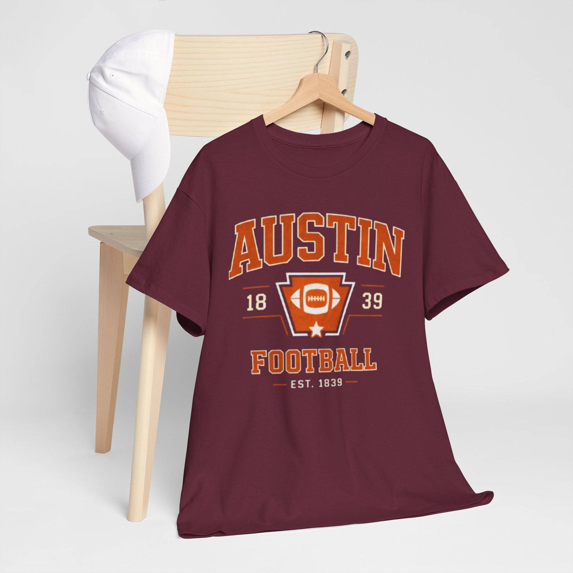 Lavender Austin Football Graphic Tee – Vintage Collegiate Football Shirt