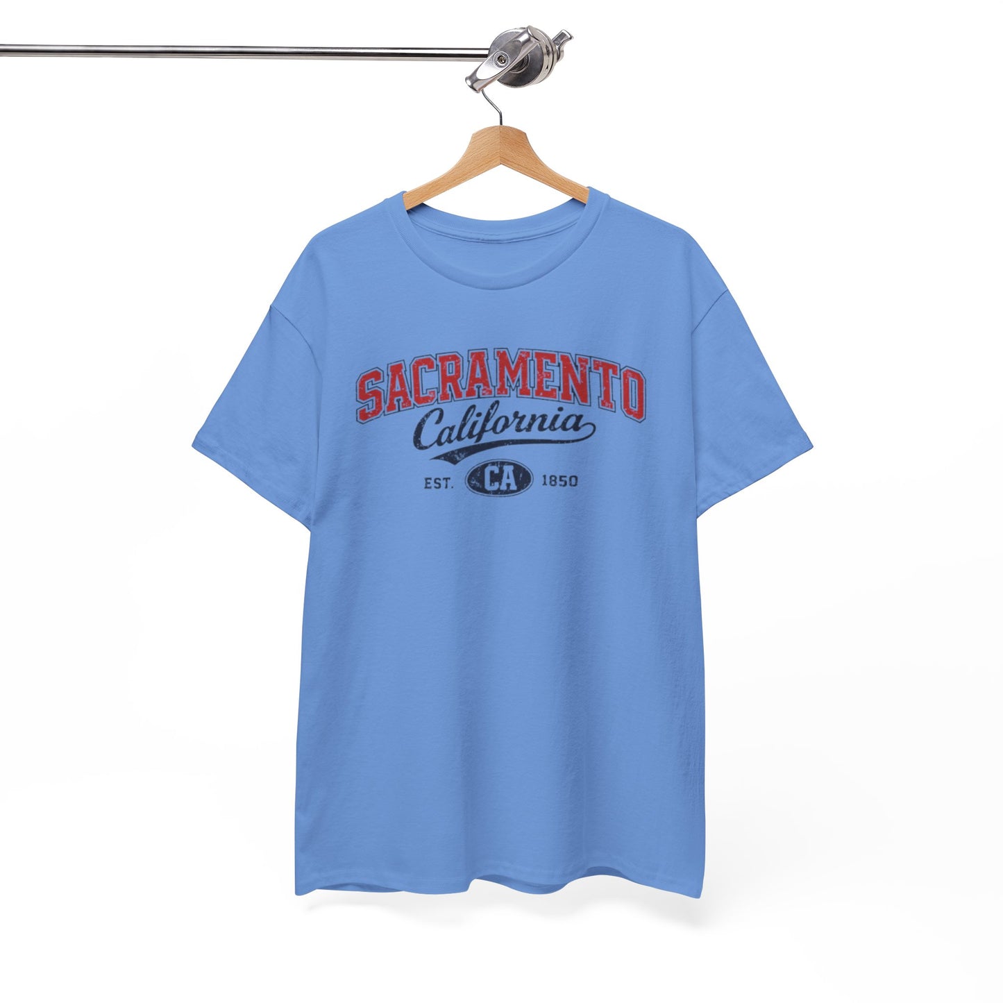 White Smoke Sacramento California Vintage Tee — Retro City College Shirt