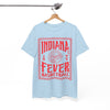 White Smoke Indiana Fever Basketball Tee — Retro Red Checkerboard Team Shirt