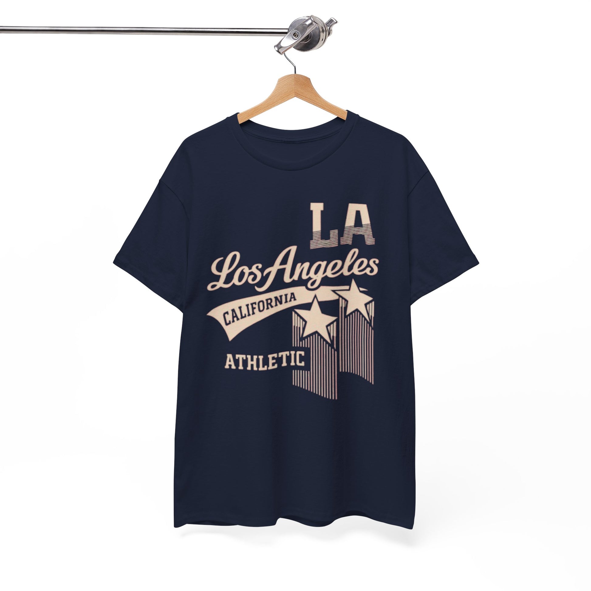 White Smoke Los Angeles Athletic Graphic T-Shirt – Retro LA Streetwear City Tee