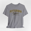 Lavender Pittsburgh Football Tee – Vintage Collegiate Crewneck T-Shirt