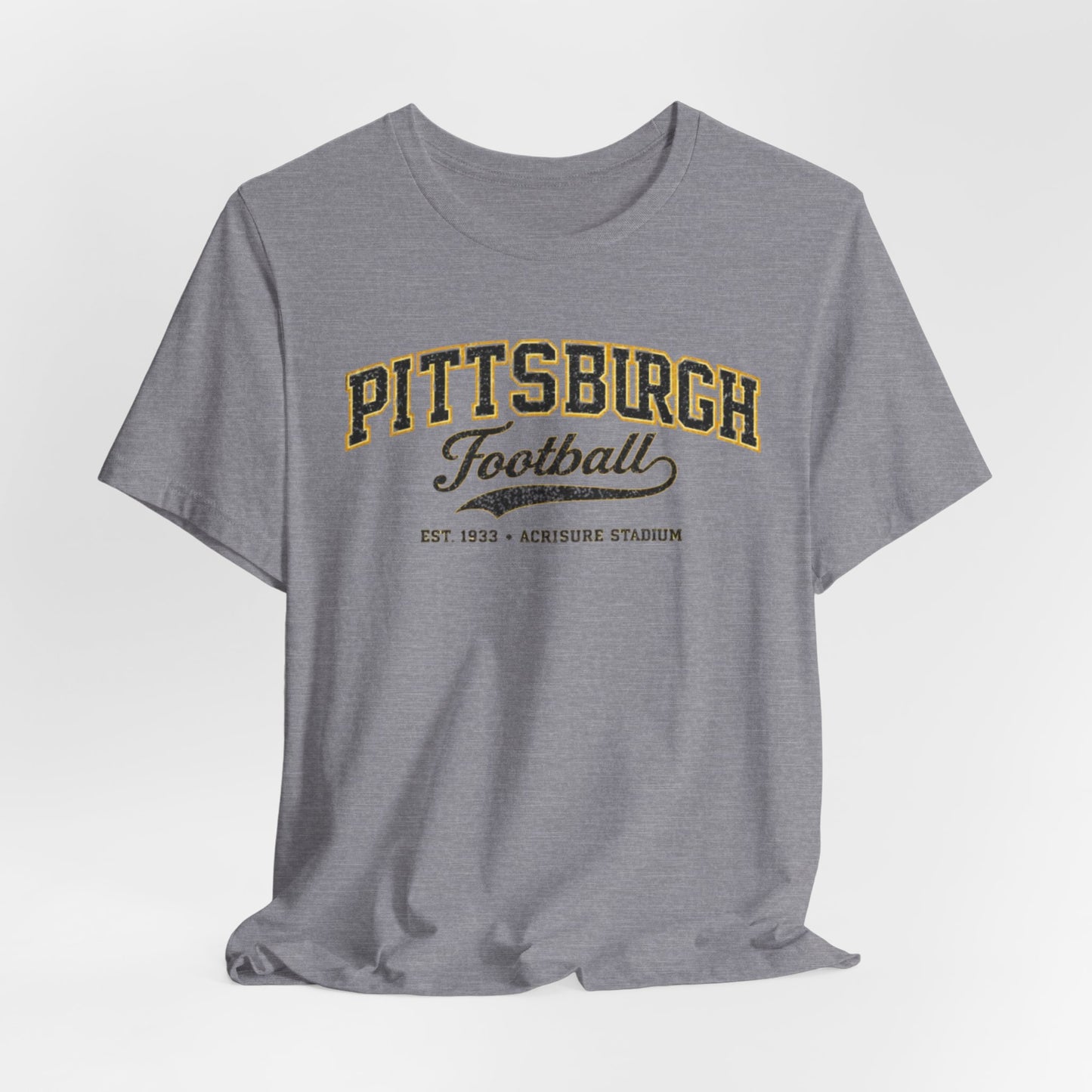 Pittsburgh Football Tee – Vintage Collegiate Crewneck T-Shirt