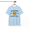 White Smoke Pacers Basketball Tee – Vintage 1967 Basketball Graphic Shirt