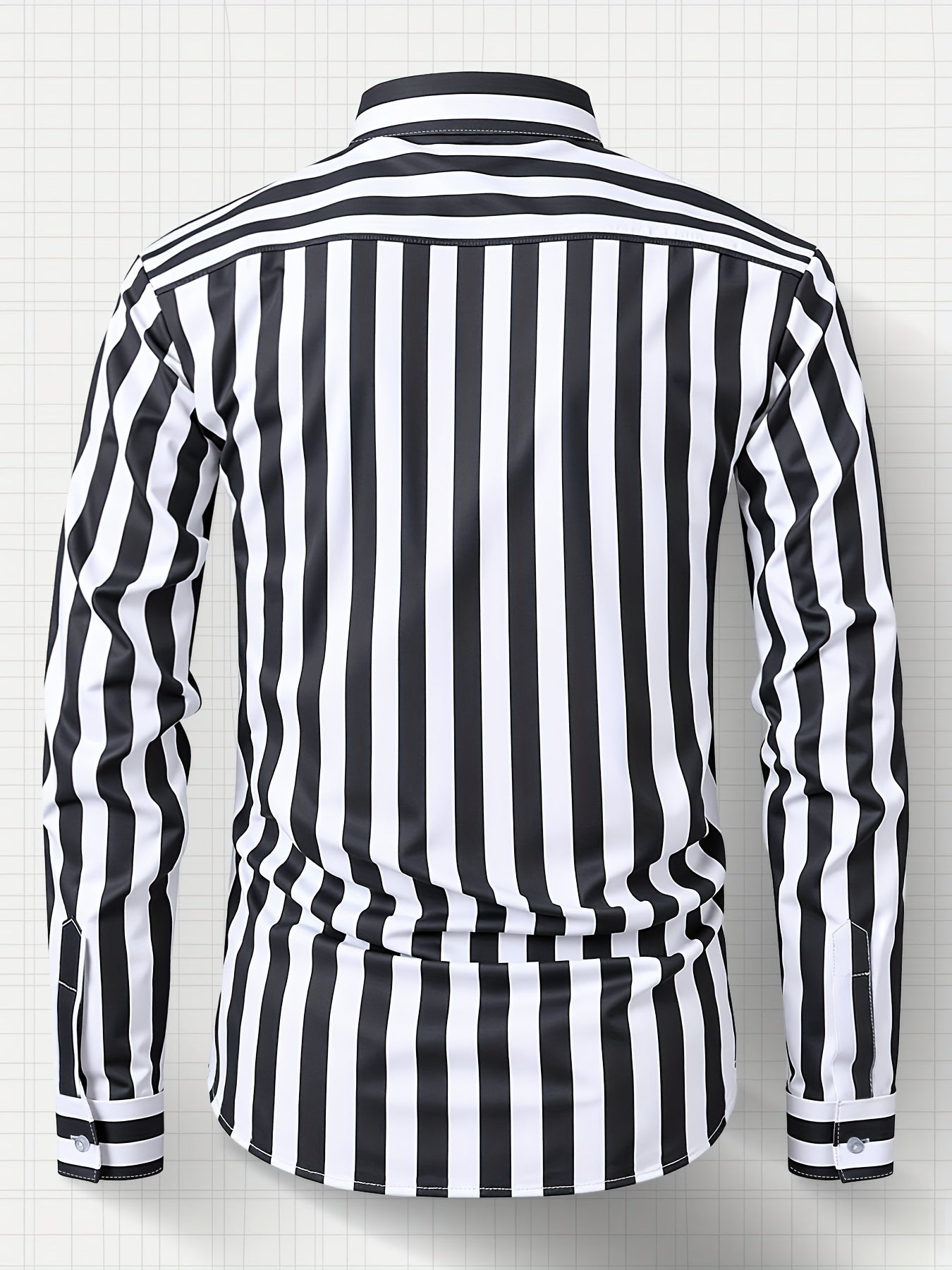 Lavender New Men's Formal Long Sleeve Thick Stripe Shirt, Easy Care, Versatile Business Casual Professional Shirt, Holiday Gift